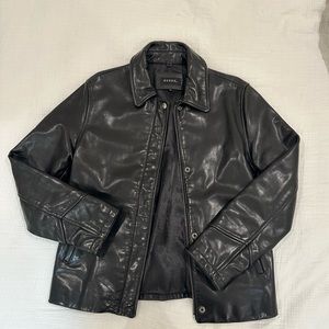 Vintage Guess Leather Bomber Jacket